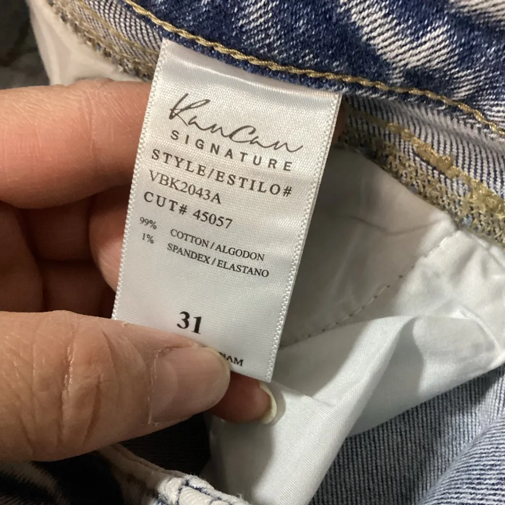 KanCan Signature High Rise Cropped Straight leg women’s jeans size 31 Blue - Image 14