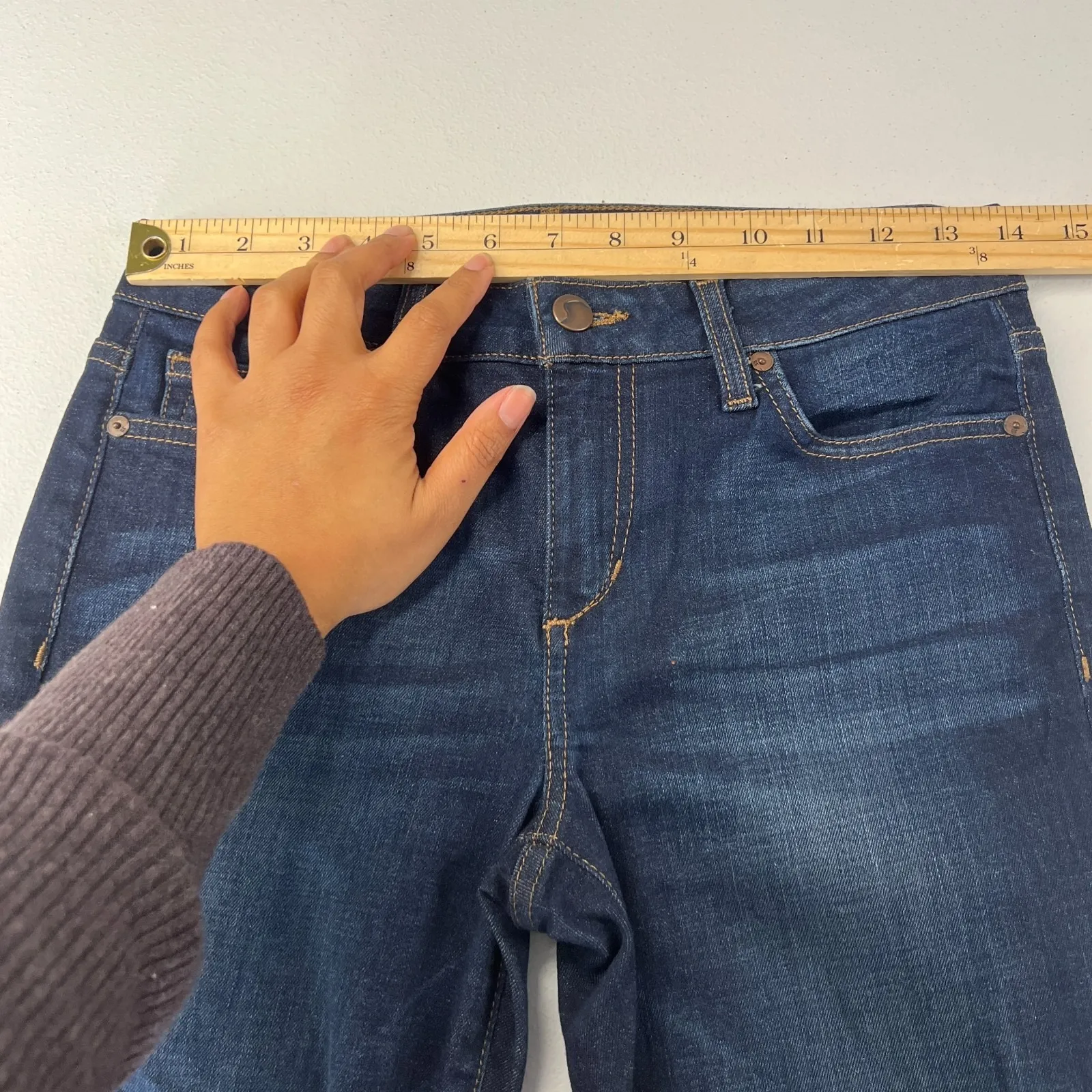 Joe's Ankle Skinny Jeans Womens 28 Blue Denim Cotton Stretch Dark Wash Mid Rise - Image 10