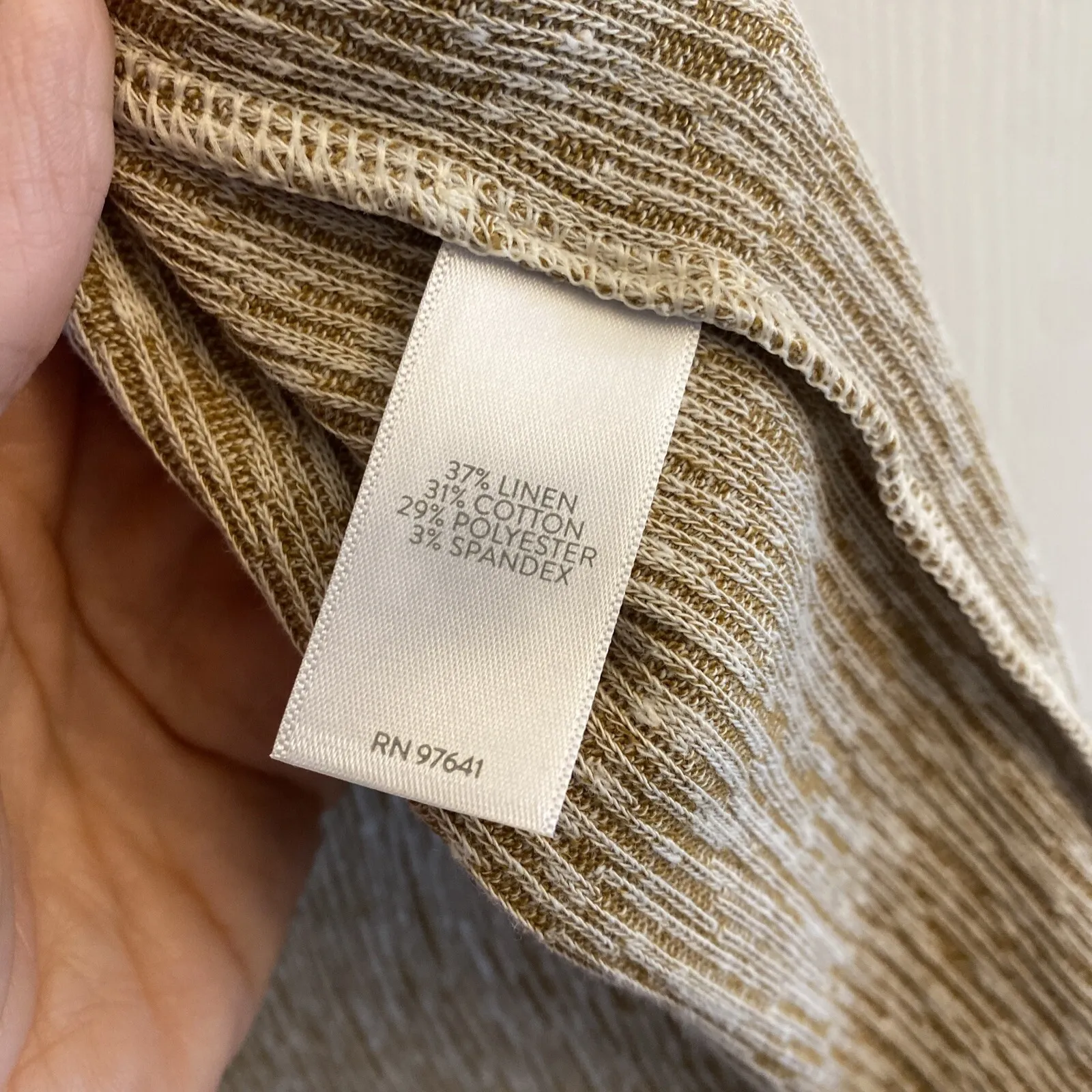 Pure Jill Womens XS Tan Cardigan Linen Blend Lagenlook NEW Boxy Lagom Brown - Image 8