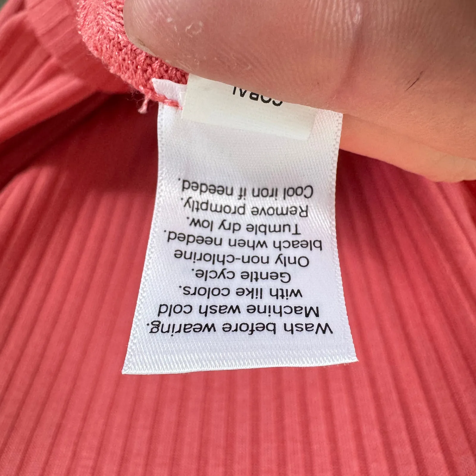 Nine West Pink Coral Ribbed Knit Sleeveless Midi Shift Sweater Dress Size 2X - Image 7