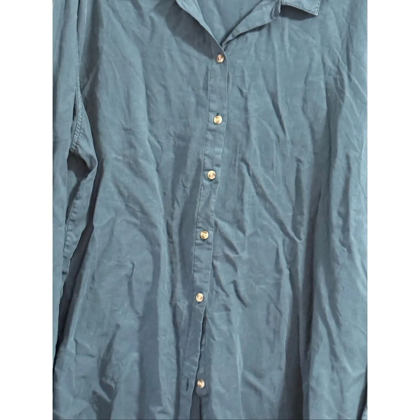 Arula Women's Button Down Teal Shirt Jacket Size B 2x NWT professional -  $34 New With Tags - From Samantha