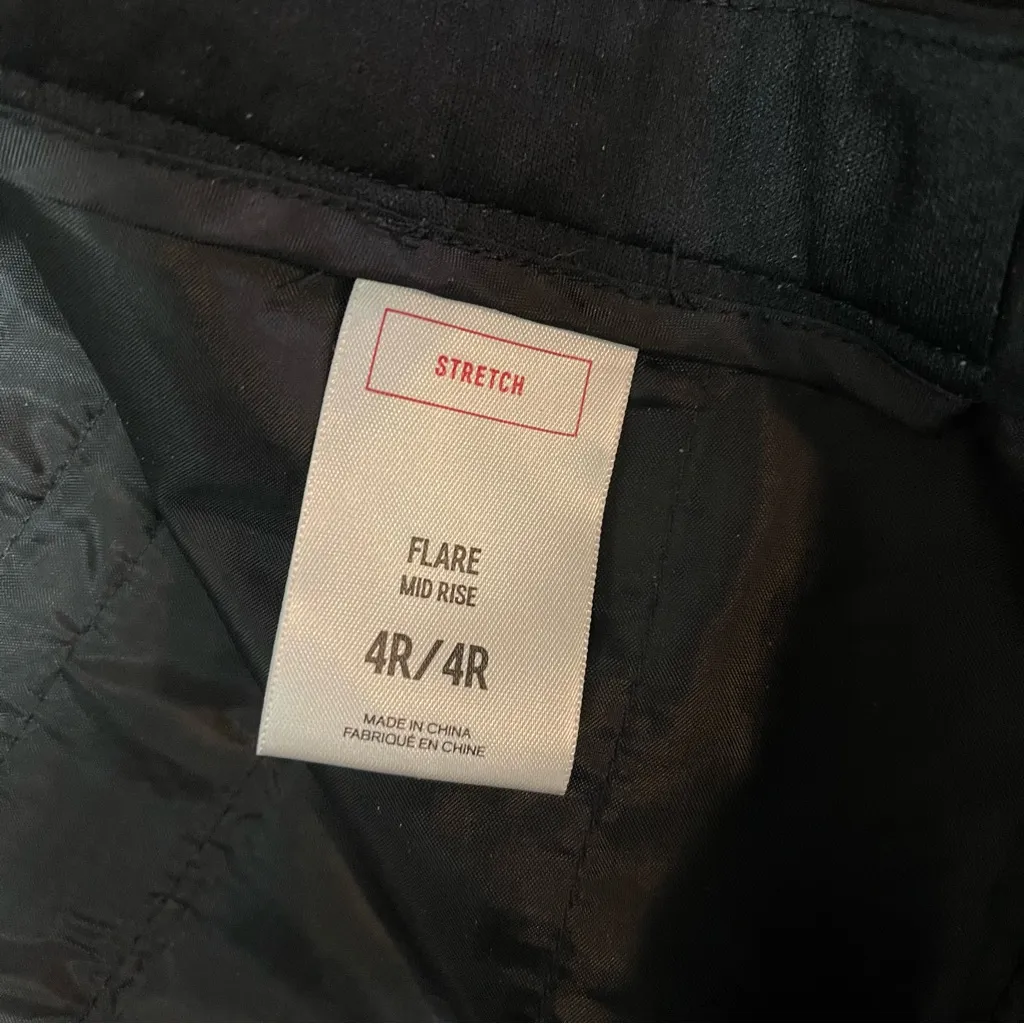 Express Flare Mid Rise Dress Pants size 4R Black NWOT - Image 4