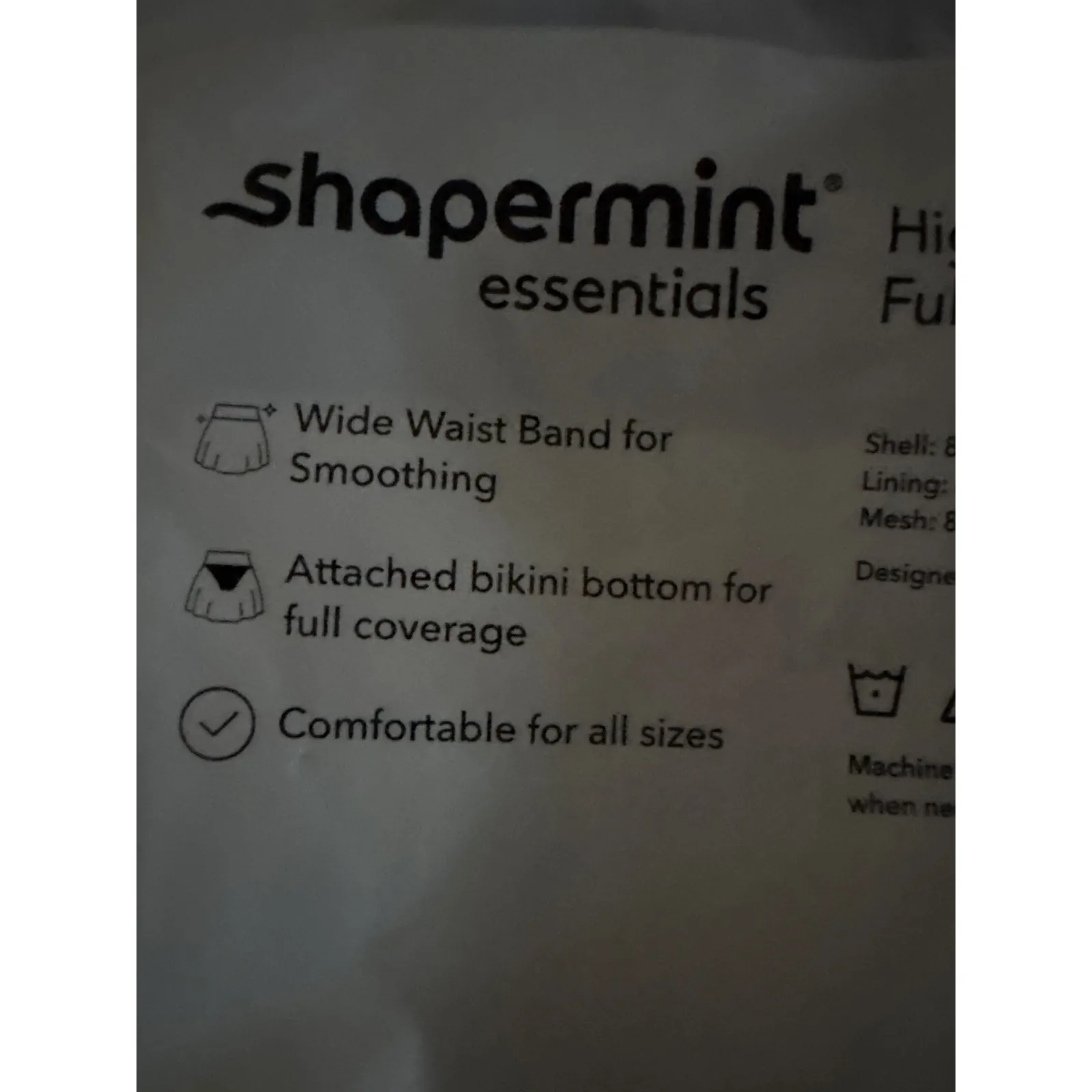 Brand New Shapermint Women's 3XL Black High Waisted Swim Skirt Full Swimwear Size 4X - Image 8