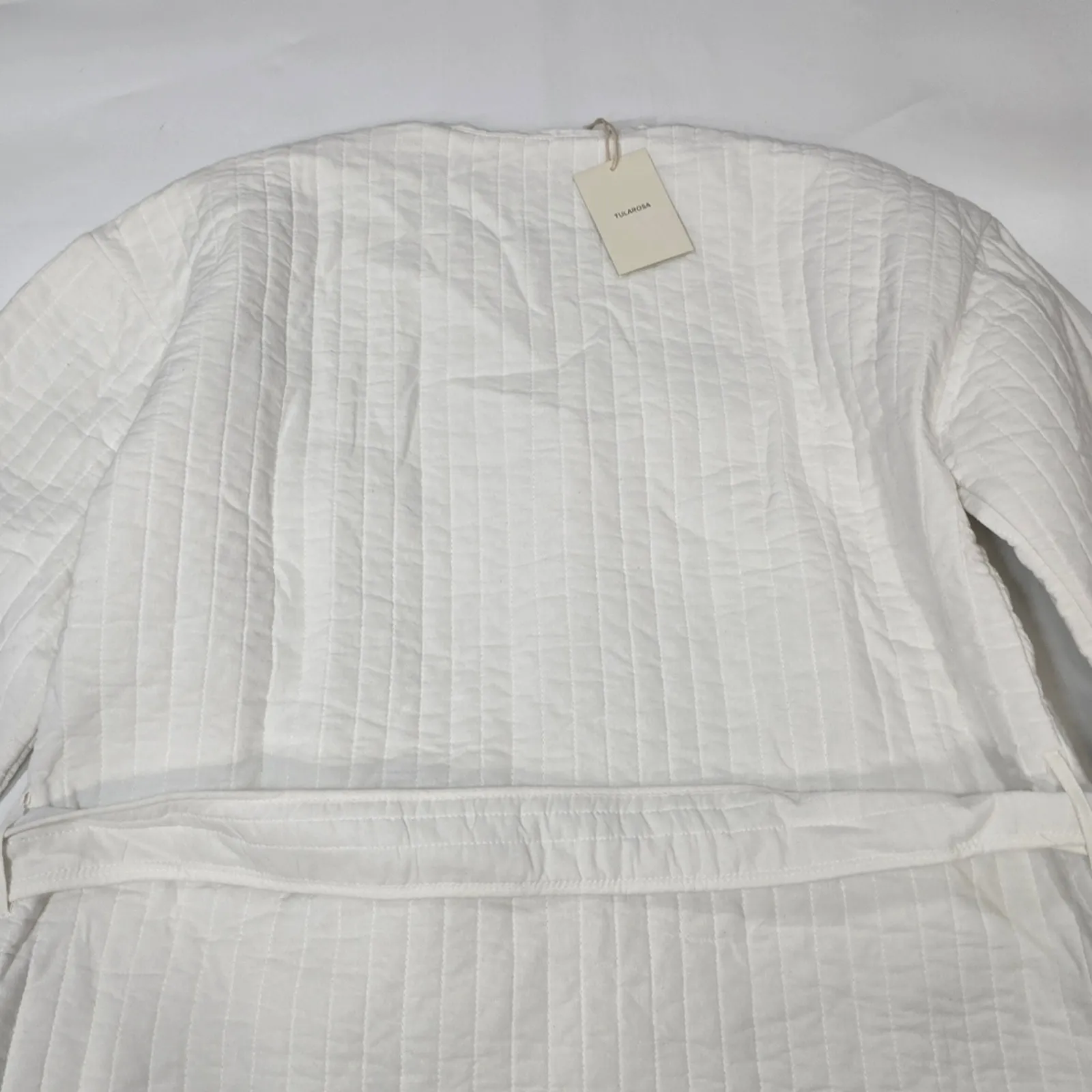 Tularosa Rowen Quilted Jacket in Washed Ivory Small - Image 11