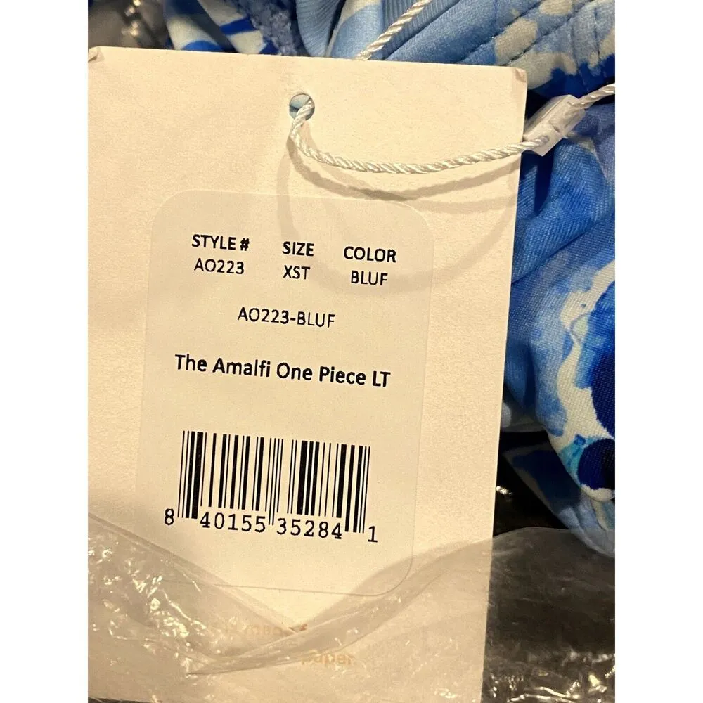 NWT Andie The Amalfi Ultimate Timeless  One Piece Swimsuit Suit XST Floral Blue - Image 14