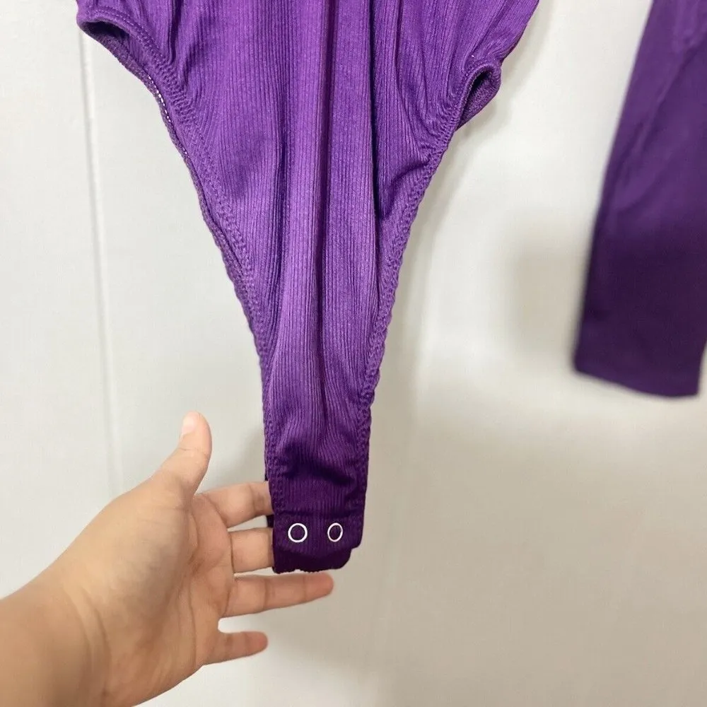 Eye Candy Bodysuit Purple Size M NWT - Image 3