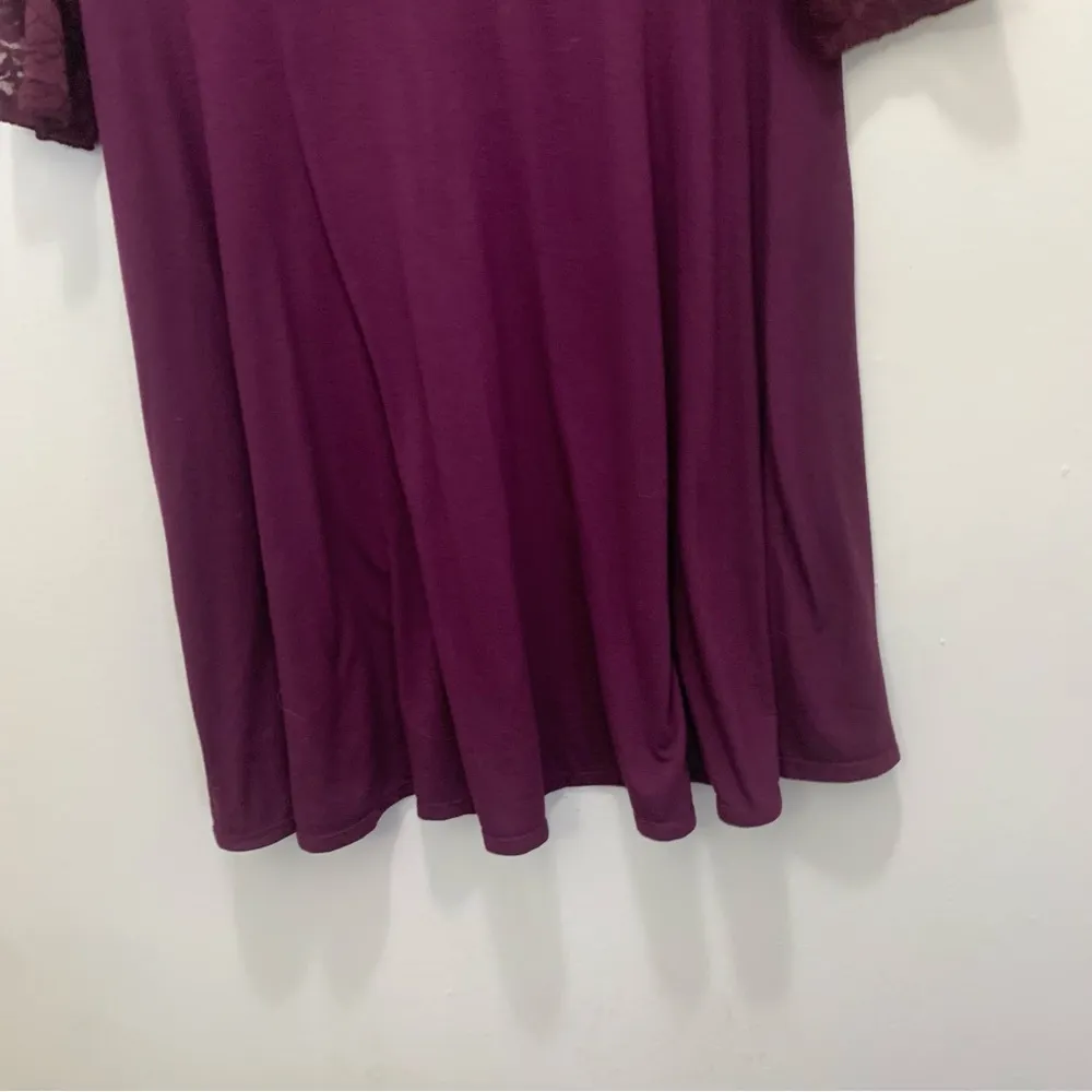 Torrid Purple Lace Sleeve Dress Size 2 - Image 5