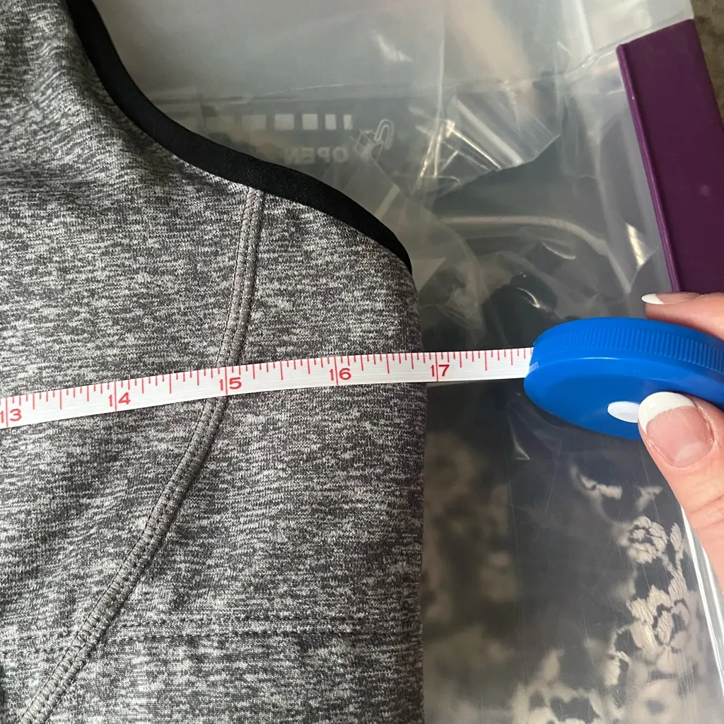 Zella Womens work out Racerback Sports Bra space dye Gray/Black XL athleisure - Image 9