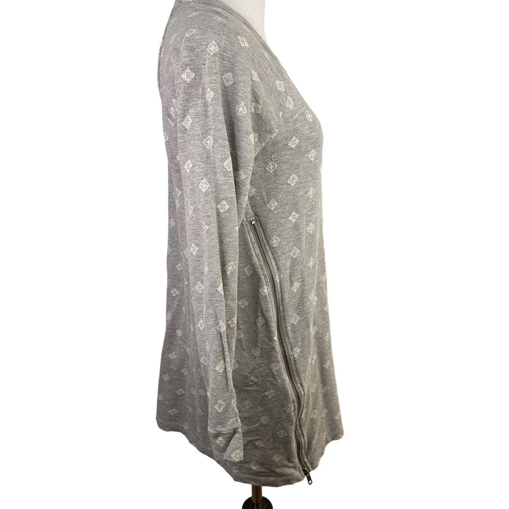 Obey Propaganda Grey Long Sleeve Sweatshirt Dress w/ Zippers Size XS - Image 3