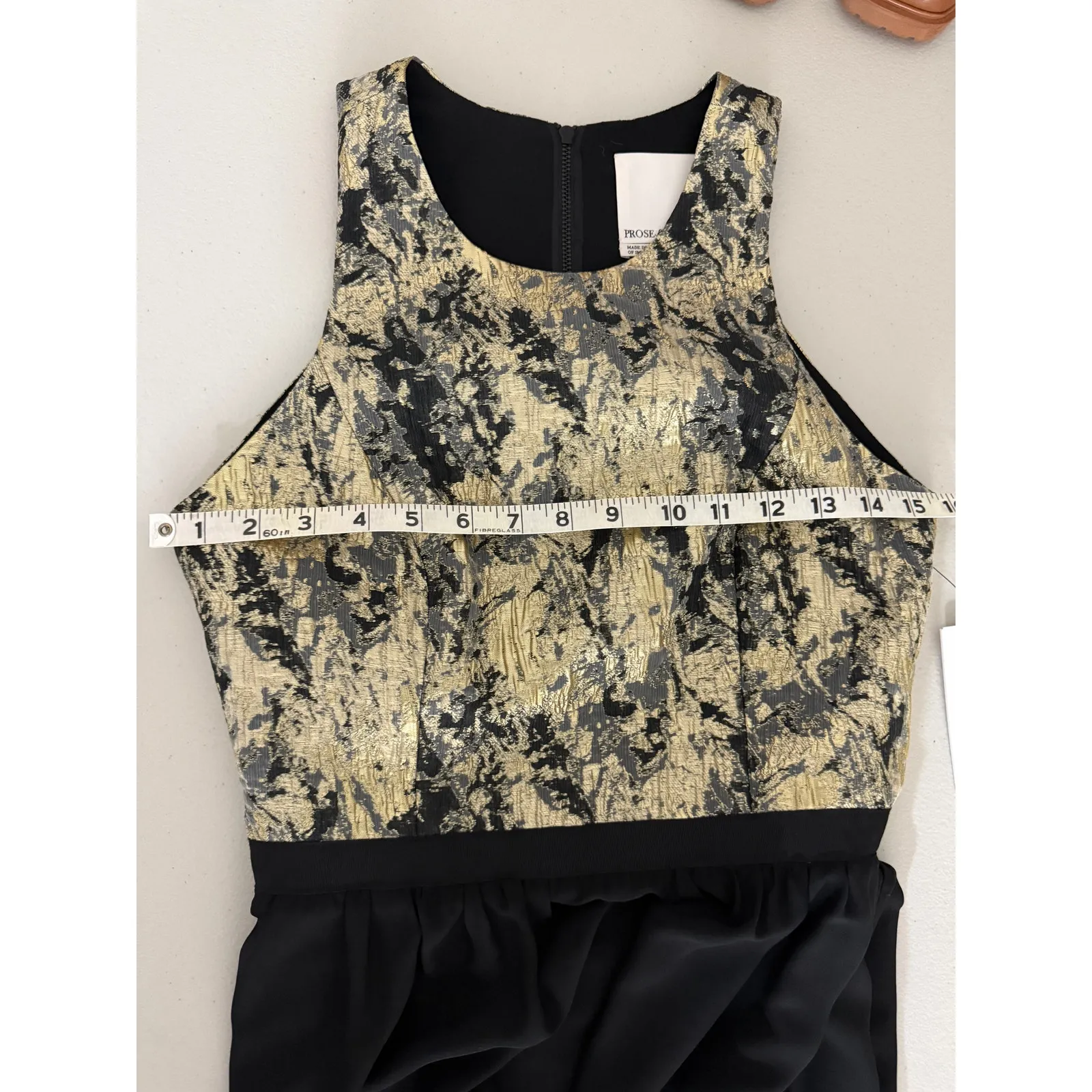 Prose & Poetry Black Gold Georgia Cutout Back Long Maxi Dress Formal Gown 4 NWT - Image 7