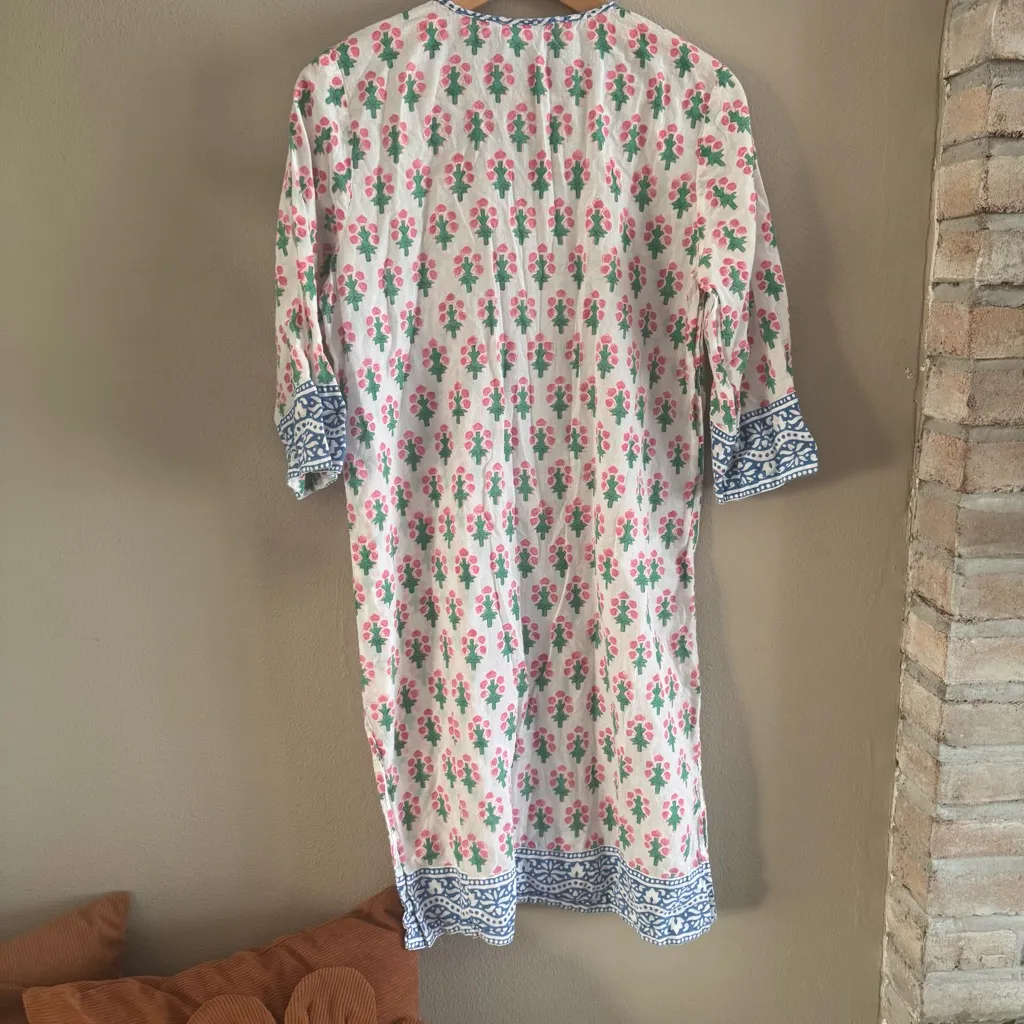 SZ BLOCKPRINTS‎ Caftan Dress Pink Size M - Image 4