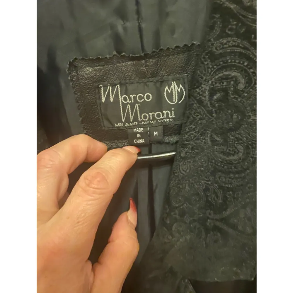 VINTAGE MARCO MARONI LEATHER TRENCH COAT SIZE M Black Size M - Image 2