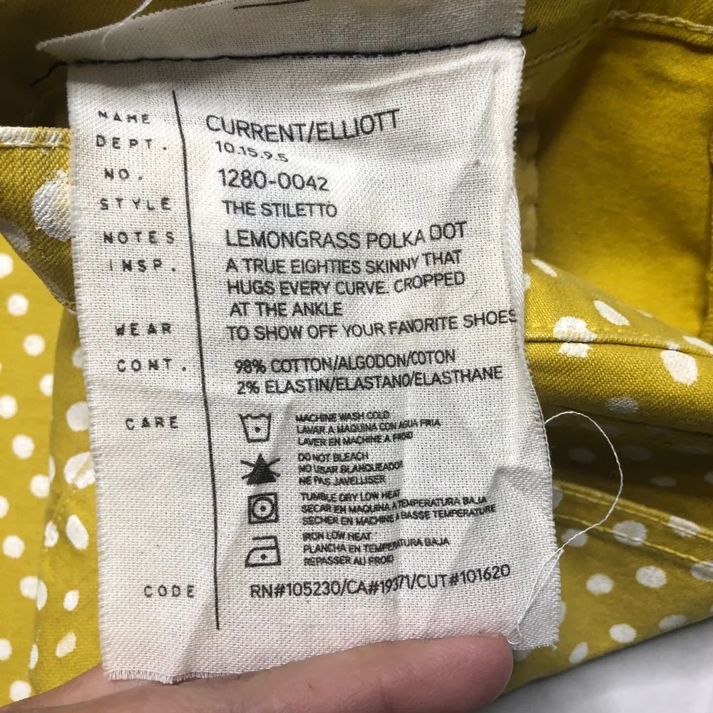 Current/Elliott Stiletto Polka Dot in Lemongrass - Image 6