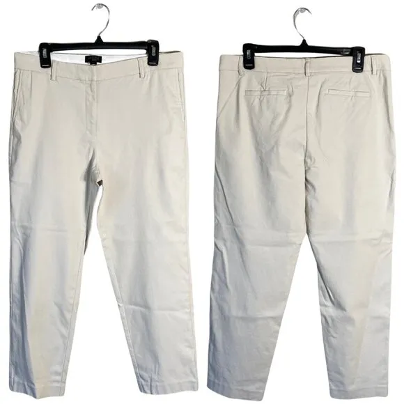 J. Jill Wearever Refined Woven Trousers Dress Pants Women's 12 Petite Tan Career - Image 2