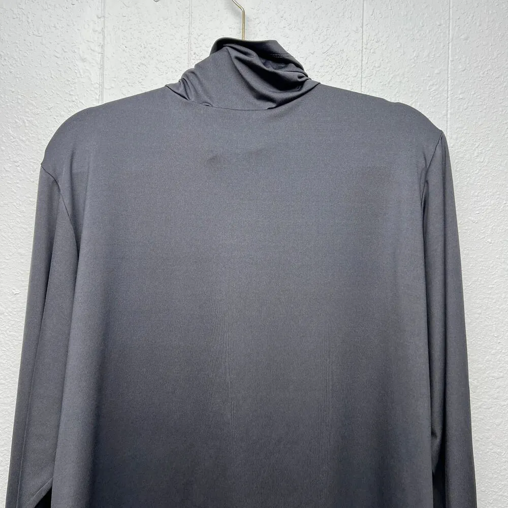 Susan Graver Womens Top 2X Turtleneck Stretch Career Office Business Casual Gray - Image 7
