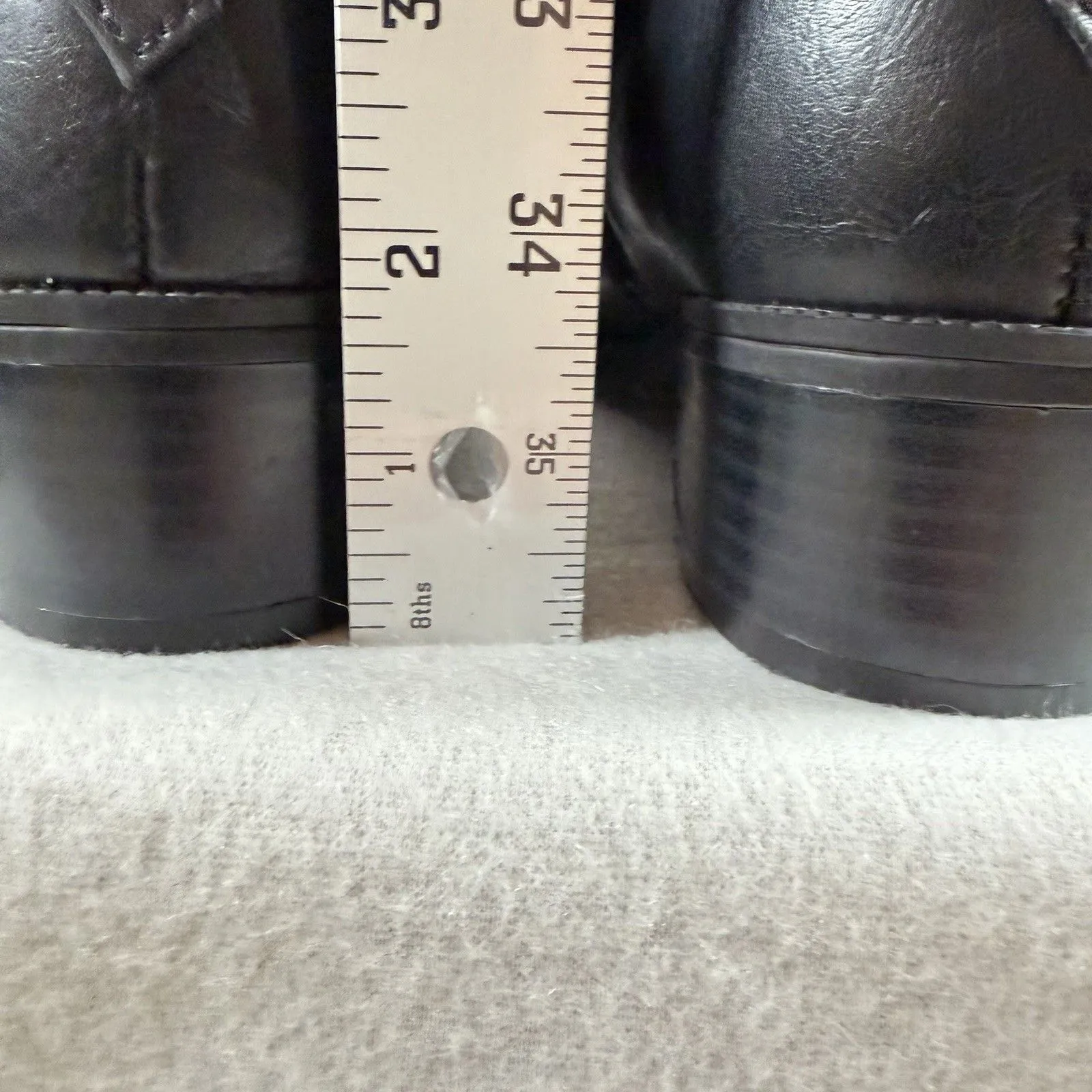 Tommy Hilfiger Womens Gerrie Sz 7 Knee High Boots Black Leather  Stretch Calf - Image 9