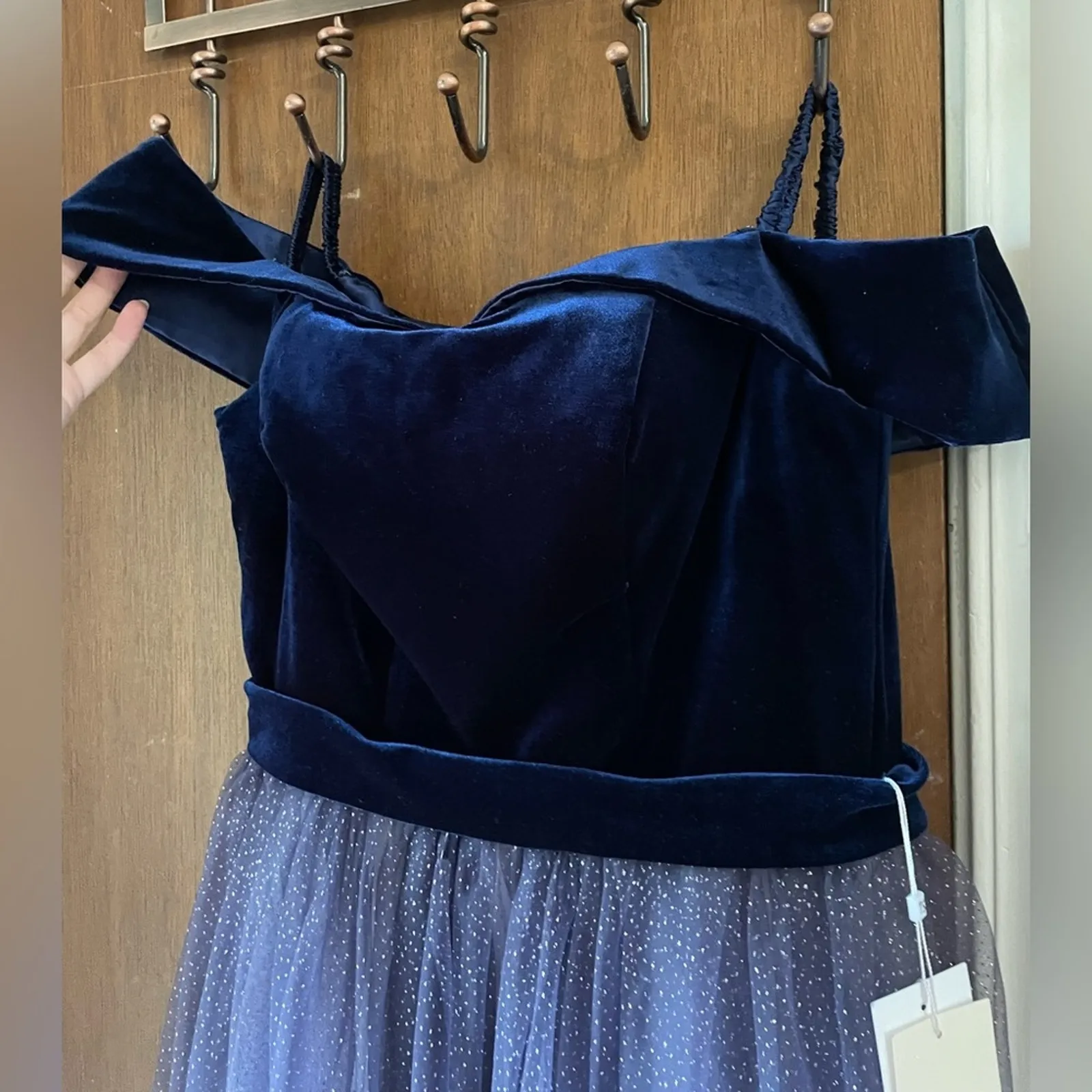 Fairy starfall ball velvet ombré tulle ballgown Blue - Image 4