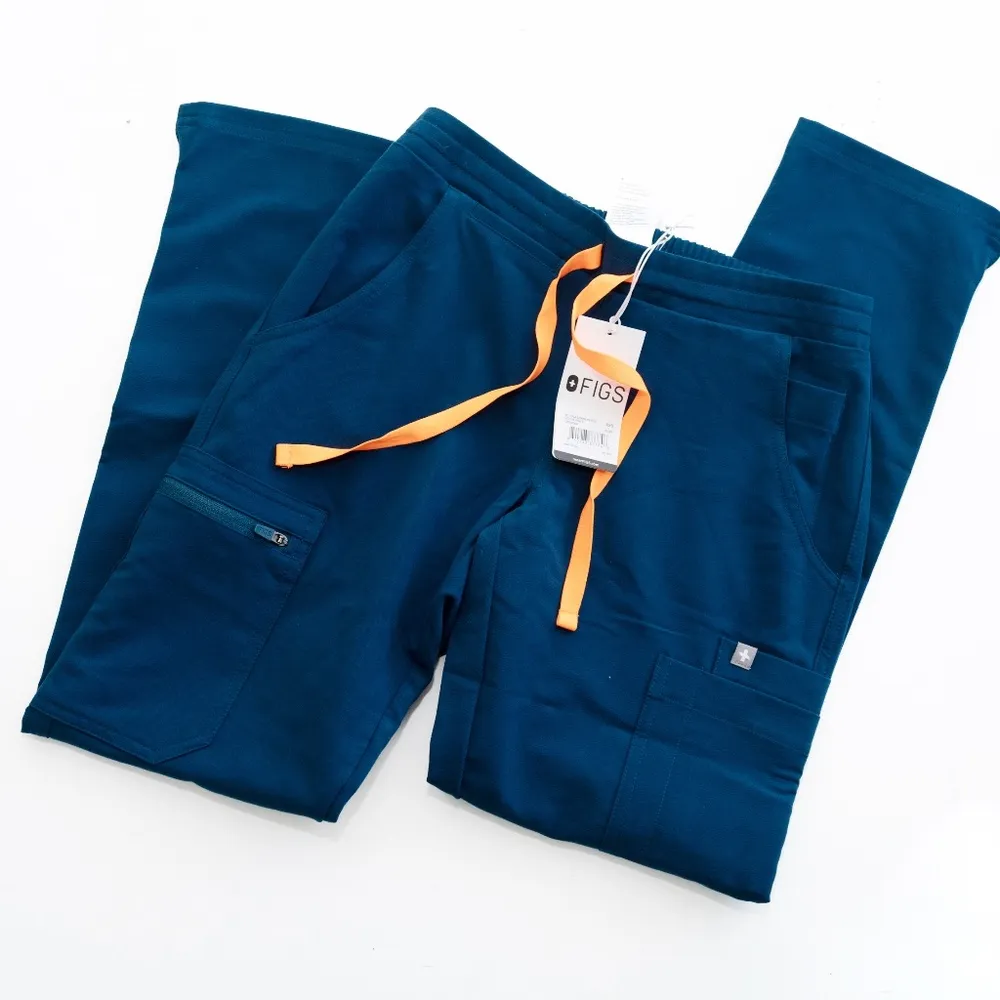FIGS Yola Skinny Petite Scrub Pants Blue XXS Petite NWT - Image 5