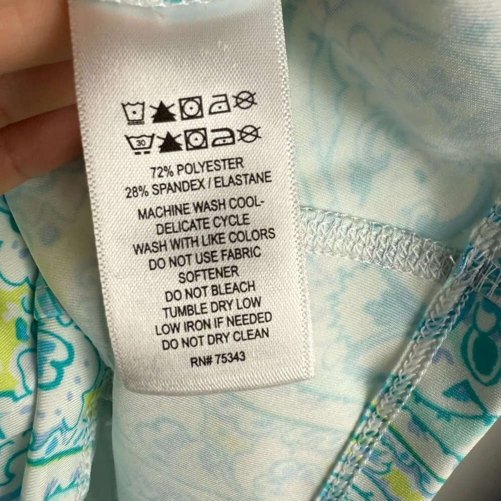 Sigrid Olsen Golf & Tennis Full Zip Jacket Blue Paisley Gold Size XS - Image 5