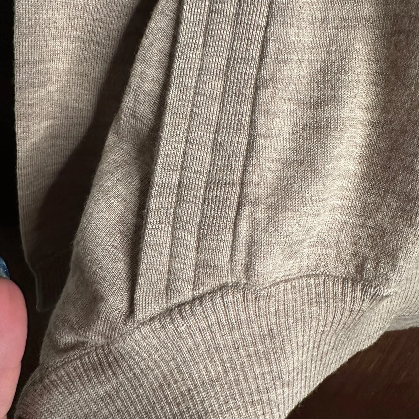 JARBO | Ultrafine Merino Wool Tan Lightweight Crewneck Sweater | Size 34 / Small - Image 2