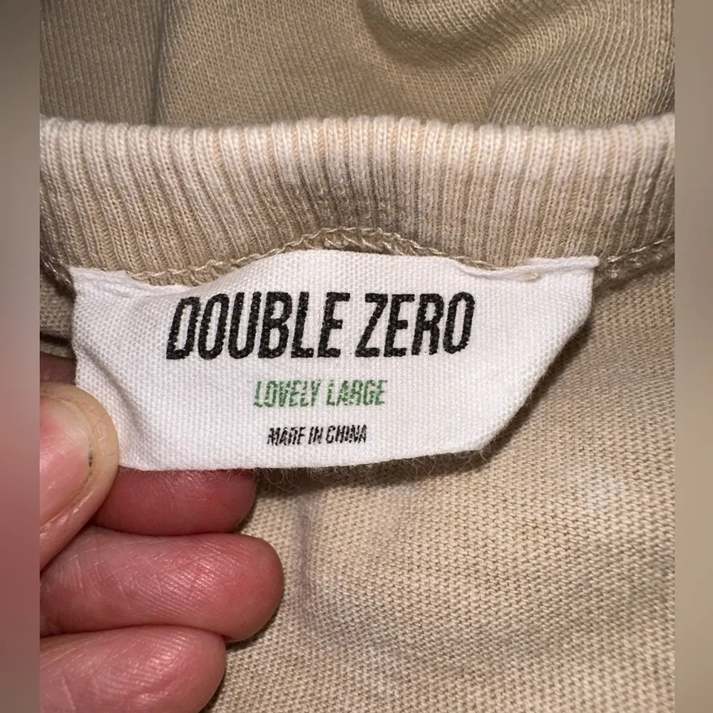 EUC Double Zero. Tank top dress style. Jersey style off white minimalist SZ L - Image 5