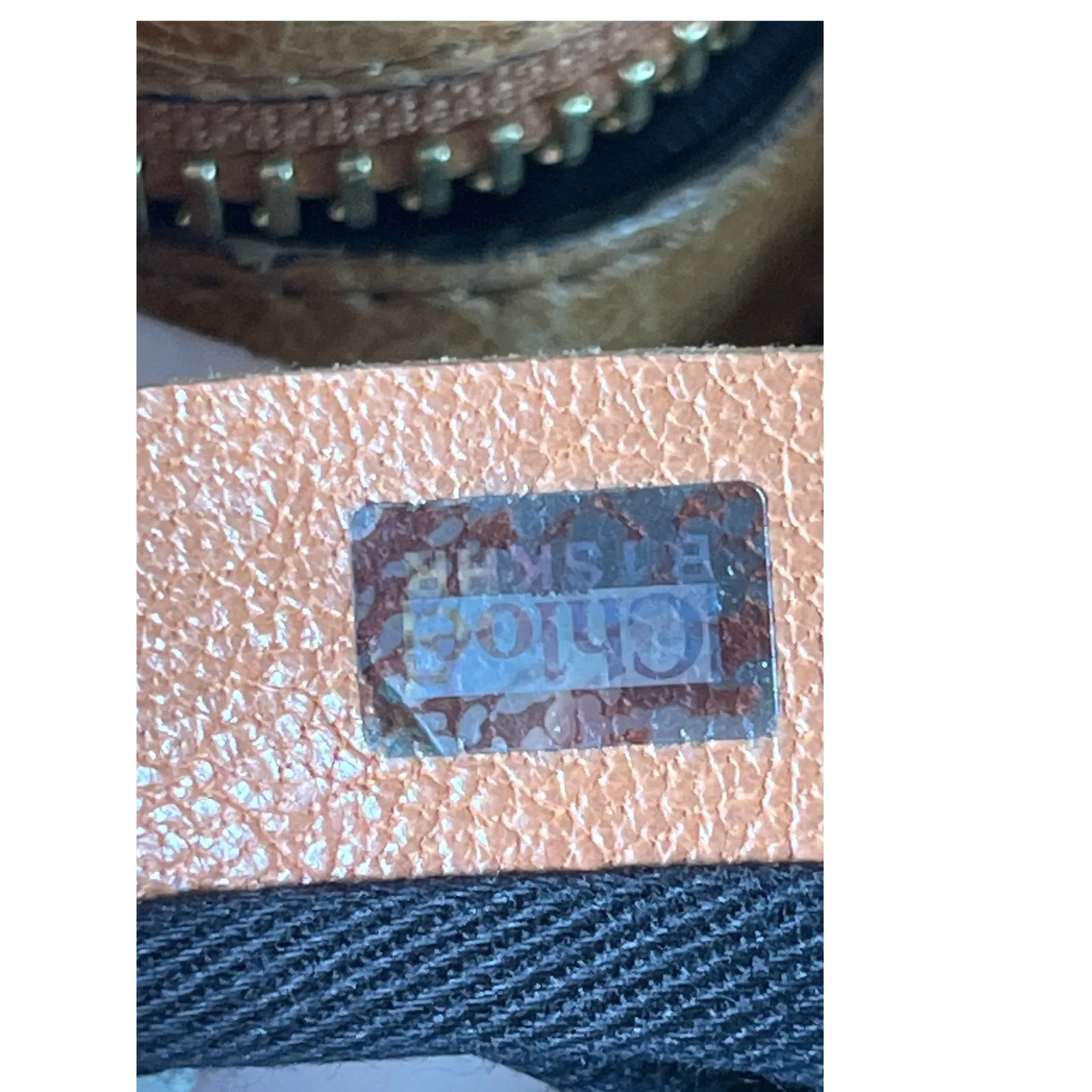 Chloé Ethel Medium Tote in Cognac Leather Gold Hardware Two Way Crossbody Strap - Image 7