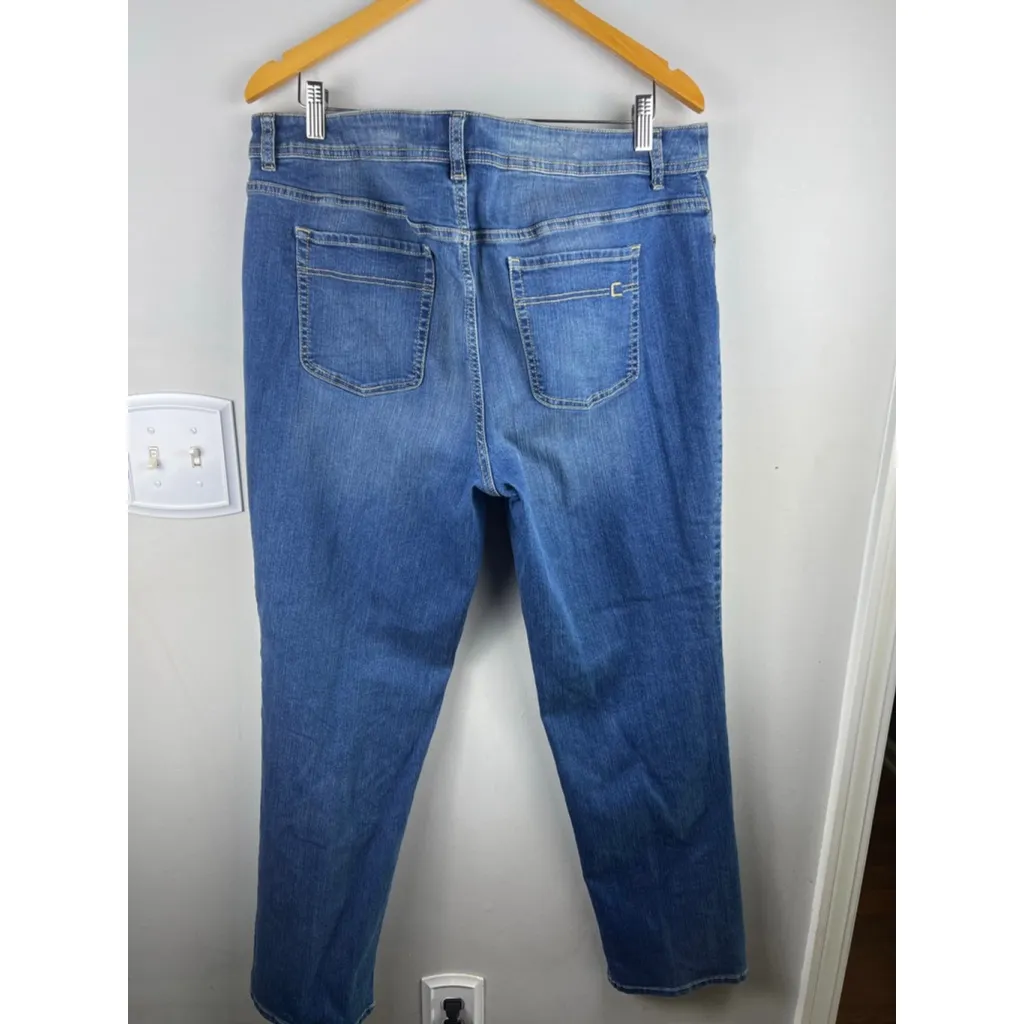 Chico’s Size 3 Regular Blue Denim Stretch Jeans Mid-Rise Straight Leg - Image 6