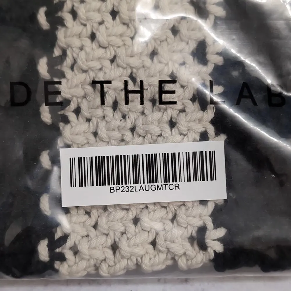 NWT Curateur x Laude The Label Gabby Mini Macrame Bag Wooden Handle Bi - Image 5