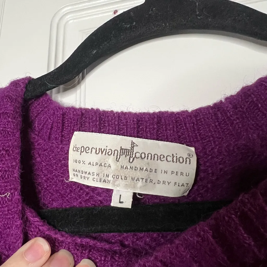 Peruvian Connection  100% Alpaca Handmade Sweater - Image 12