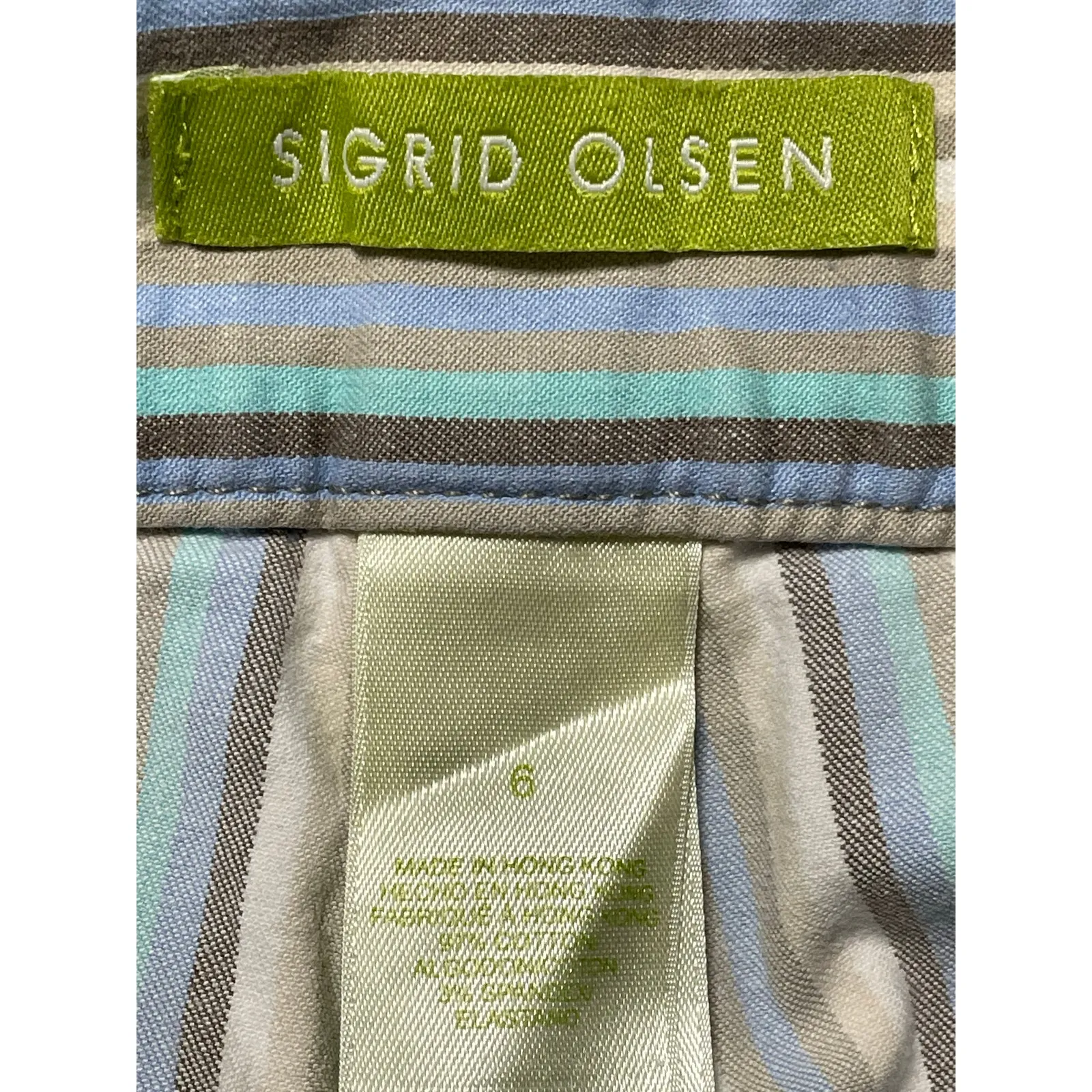 Sigrid Olsen Striped Wide Leg Crop Pant size 6B - Image 8