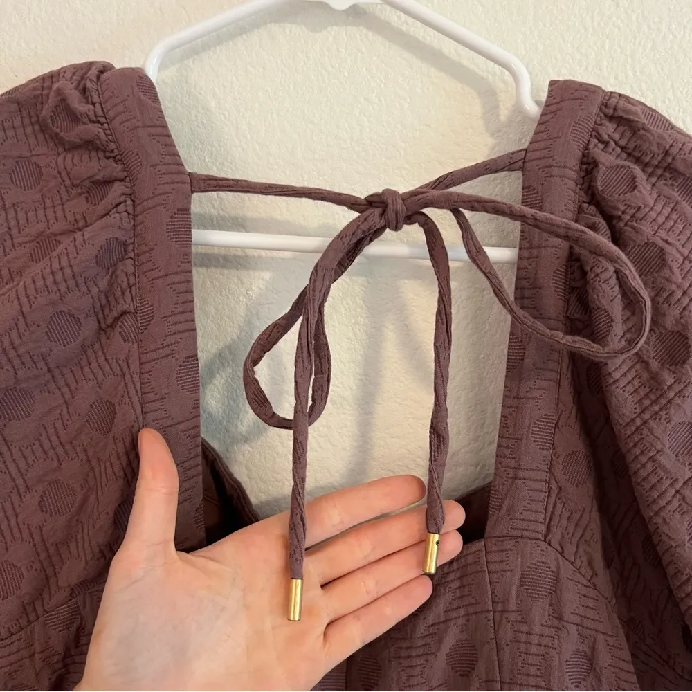 Madewell Floral Quilted Puff-Sleeve Mini Dress in COLOR: Fig Multi Jaq - Image 4