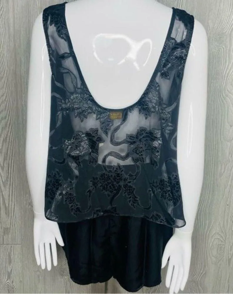 Nwt Victoria's secret Vintage silky sheer short sleeve shirt pajama set medium b - Image 7