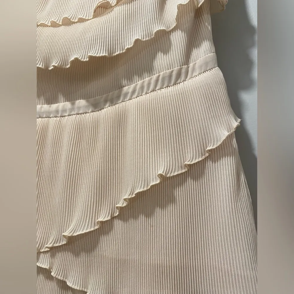 NWT Pins And Needles Cream Strapless Layered Tiered Ruffled Mini Party Dress - Image 12