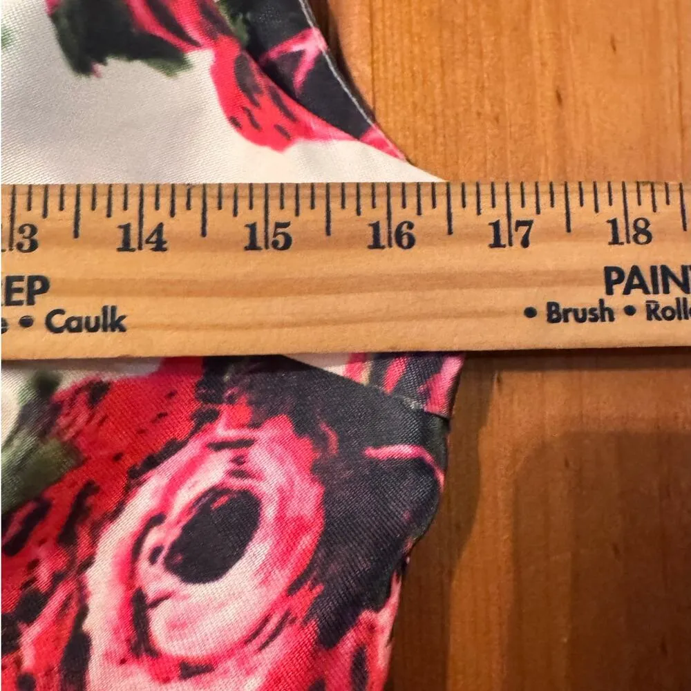 L'Atiste Garden Party Rose Print Dress M Pleated skirt Feminine Prom Formal - Image 5