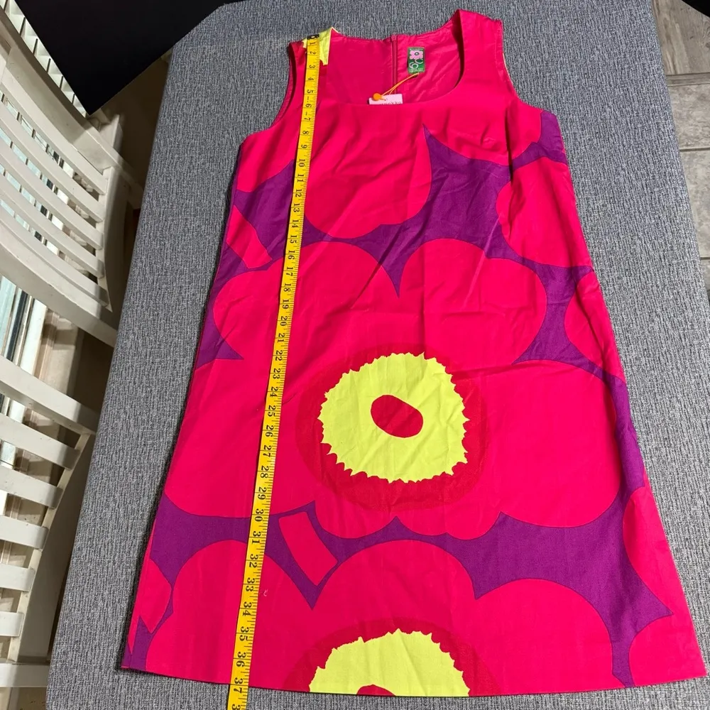Marimekko Kestit Unikko Cotton Shift Dress Size 6 - Image 15