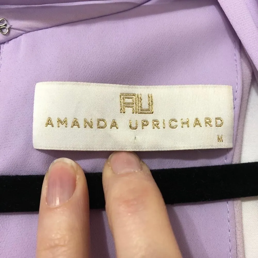 Amanda Uprichard Lavender Sleeveless Dress Womens M Swing Mini Purple V Neck - Image 2
