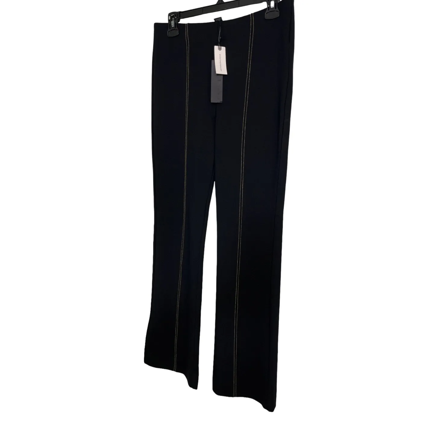 Anthropologie Essential Crop Flare Pants Black Stretch Knit Size S NWT - Image 4