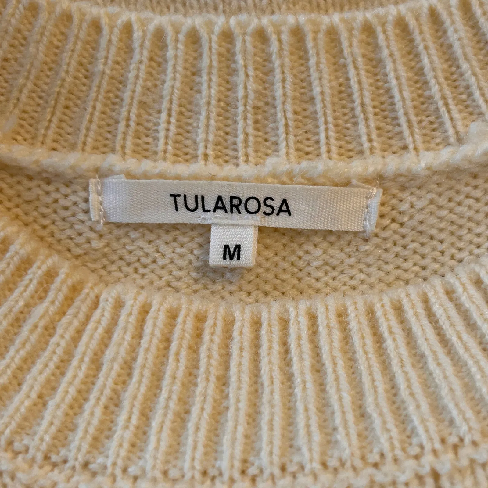 Tularosa Damiana Ivory Knit Wool Blend Ruffle Top Long Sleeve Mini Dress - M - Image 10