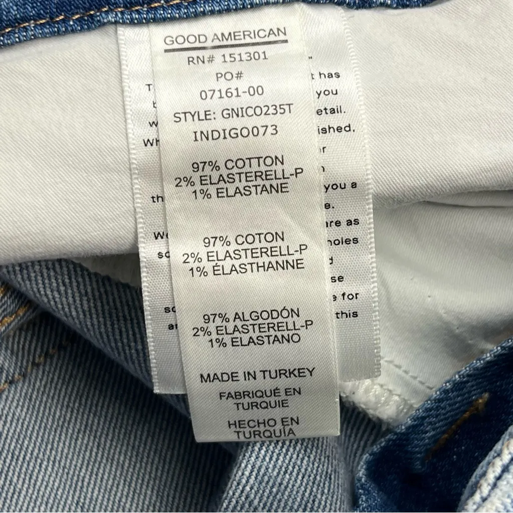 Good American Good 90s Bermuda Short Blue Denim Jean Womens Size‎ 2 / 26 NEW - Image 5