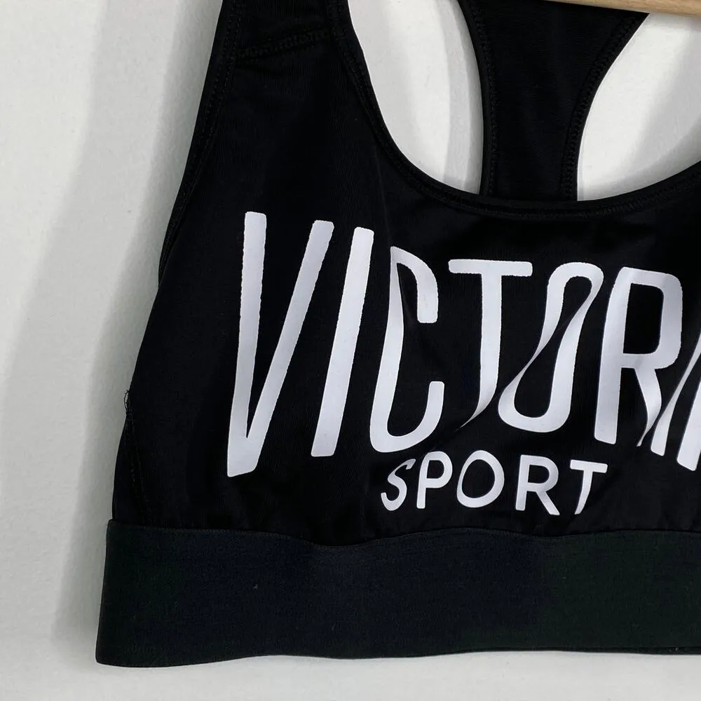 Victoria Sport Women Size XS Black Sports Bra Racerback Workout Training Running - Image 3
