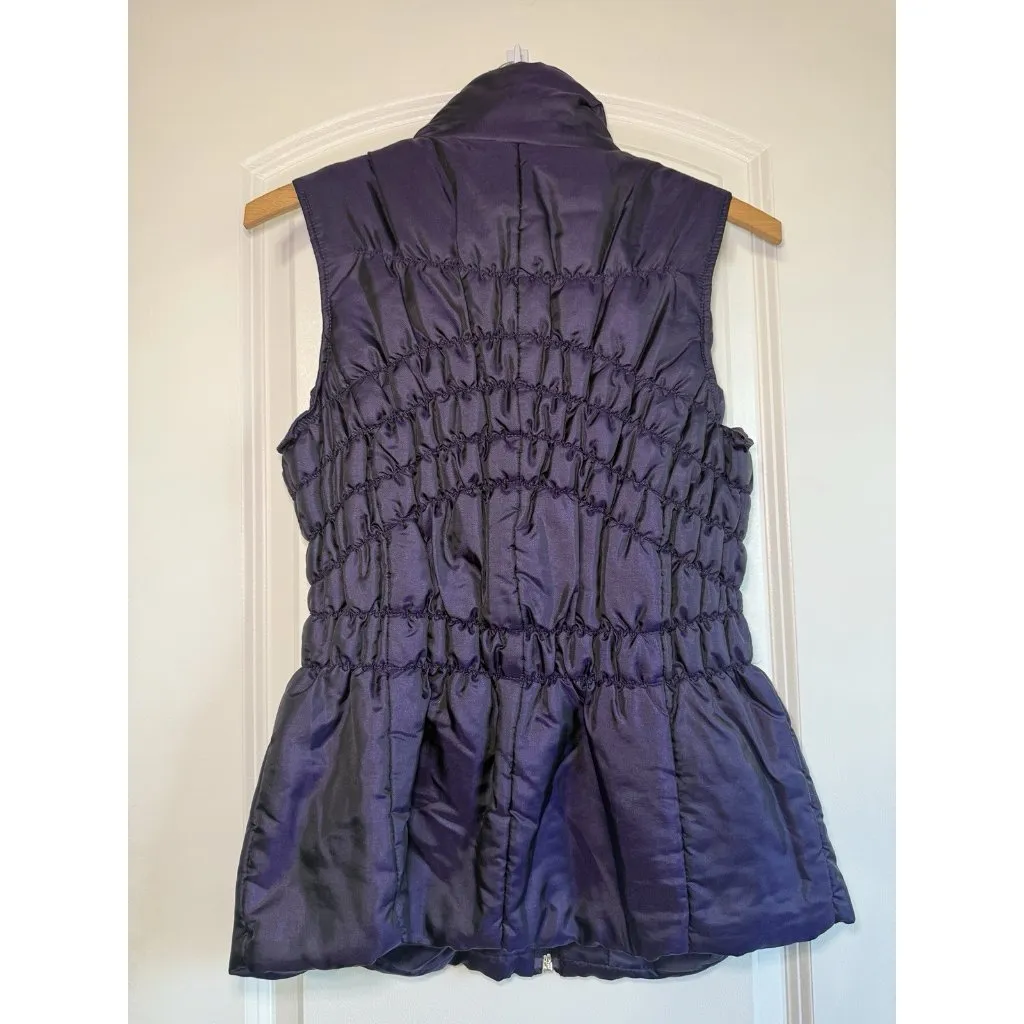 JANE ASHLEY Women’s Purple Puffer Vest Medium Gorpcore Utility Casual - Image 2
