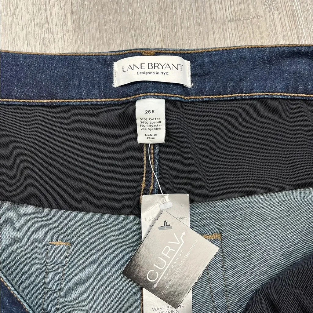 Lane Bryant Dark Wash Mid Rise Skinny Jeans - New - Size 26 - Image 3