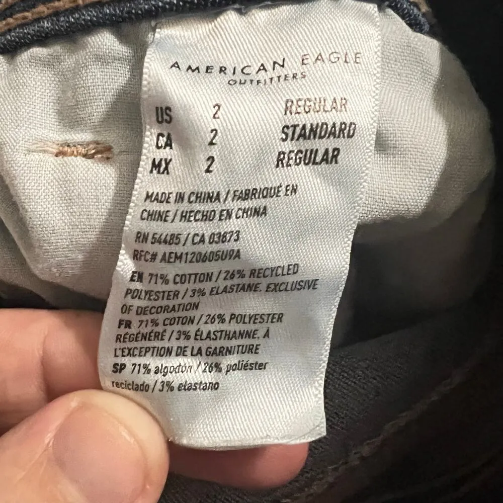 American Eagle Next Level Stretch Kick Boot Jean 2 Women’s Blue 4331 - Image 7