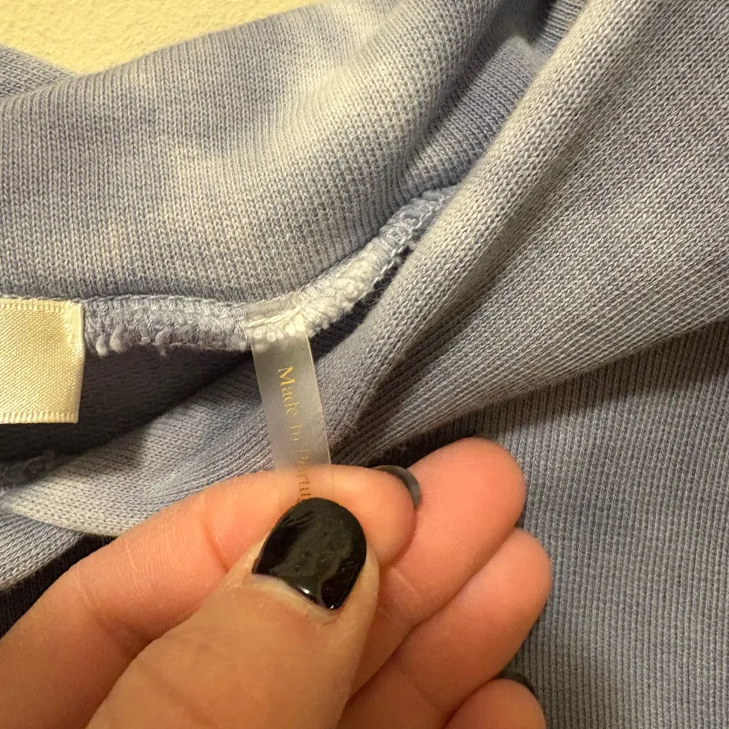 LoveShackFancy Anarosa Hoodie- Washed Denim Size Small - Image 9