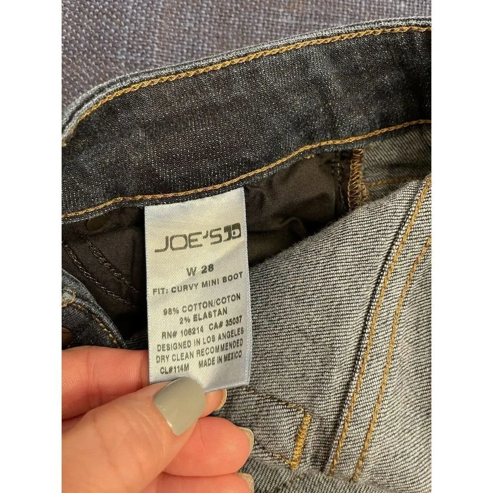 Women’s JOES JEANS The CURVY MINI BOOT Mid Rise Jeans Dark Wash size 28 W - Image 6