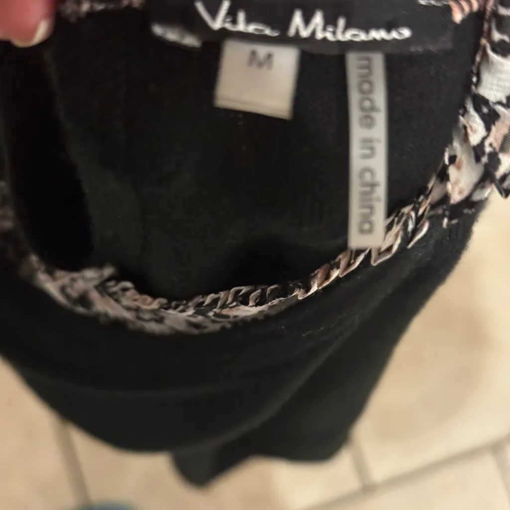 Vila Milano Sweater Size M Long Sleeve Animal Print Ruffle Neck&Cuffs Wool Blend - Image 8