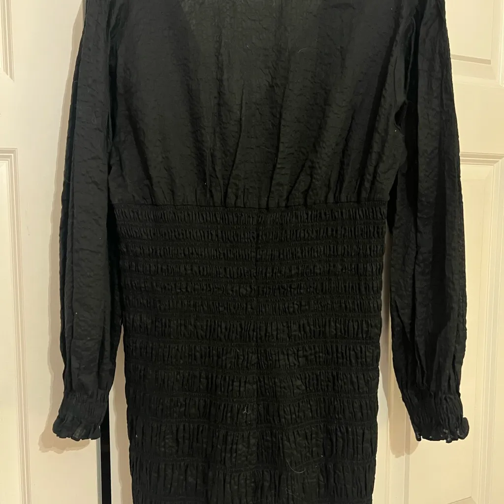 frame denim  Black Long Sleeve Dress - Image 7