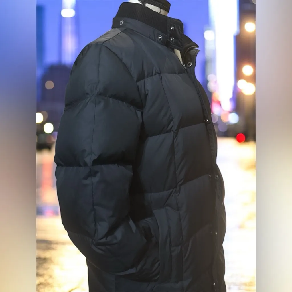 Lauren Ralph Lauren Black Puffer Longline Faux Fur Hood Coat sz Large - Image 7