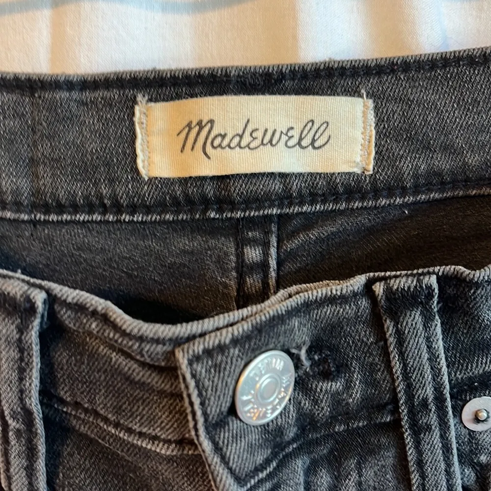 Madewell Mom Jean High Rise Tapered Leg Washed Black Denim - Image 3
