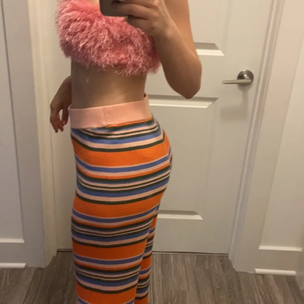 Wide Leg Colorblock Wide Leg Pants Knit - Image 4